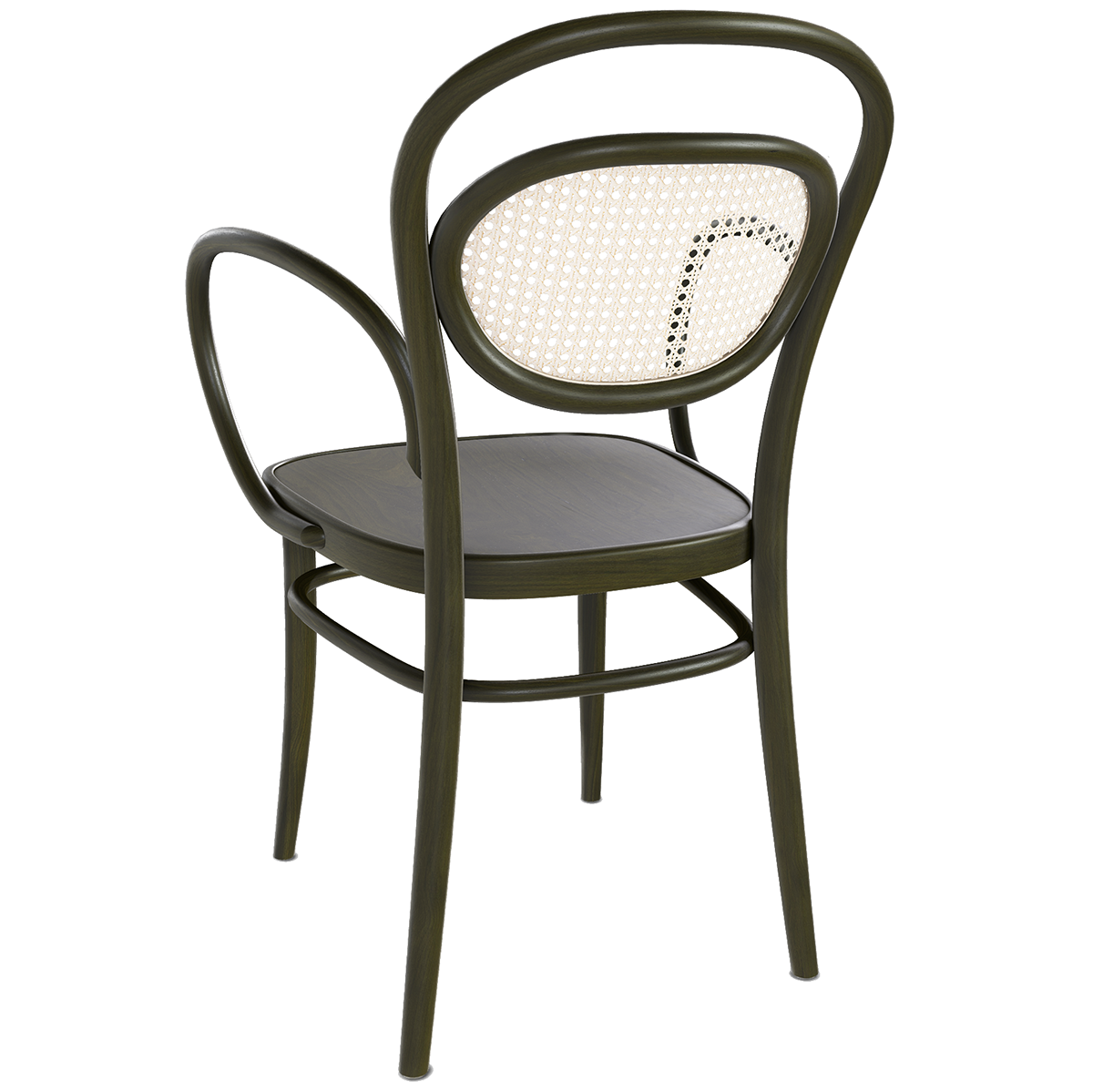 20 Wood Seat Mesh/Cane Back Armchair - WOO .Design