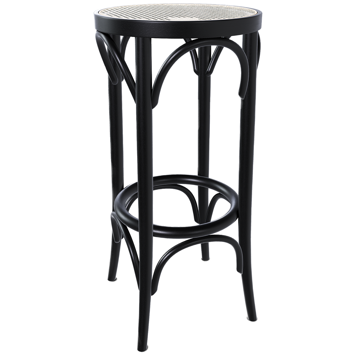 73 Cane/Mesh Barstool - WOO .Design