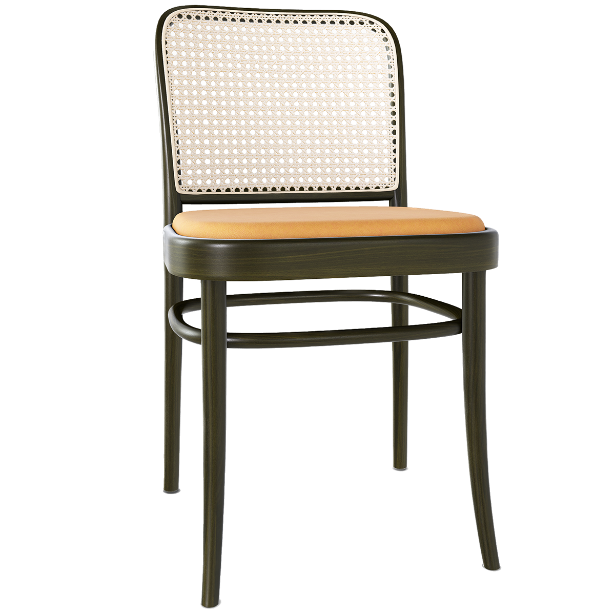 811 Upholstered Seat Mesh/Cane Back Chair - WOO .Design