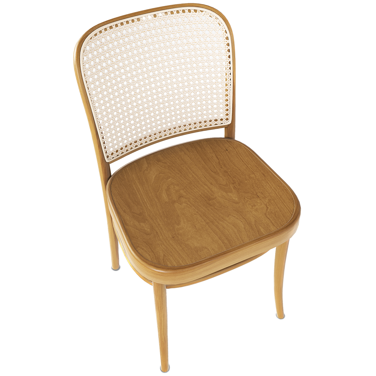 811 Wood Seat Mesh/Cane Back Chair - WOO .Design