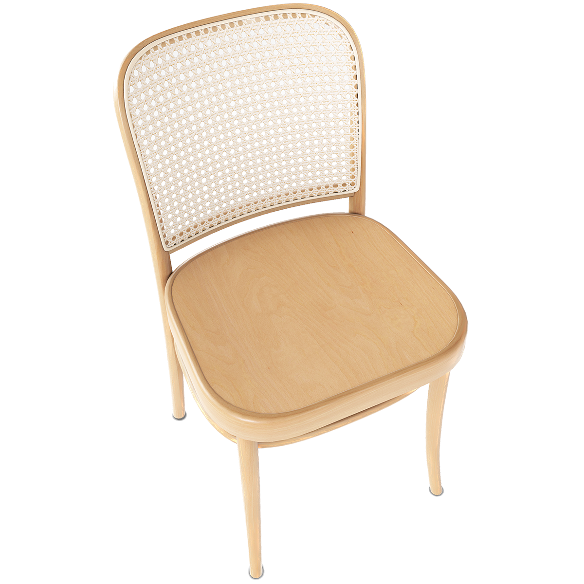 811 Wood Seat Mesh/Cane Back Chair - WOO .Design