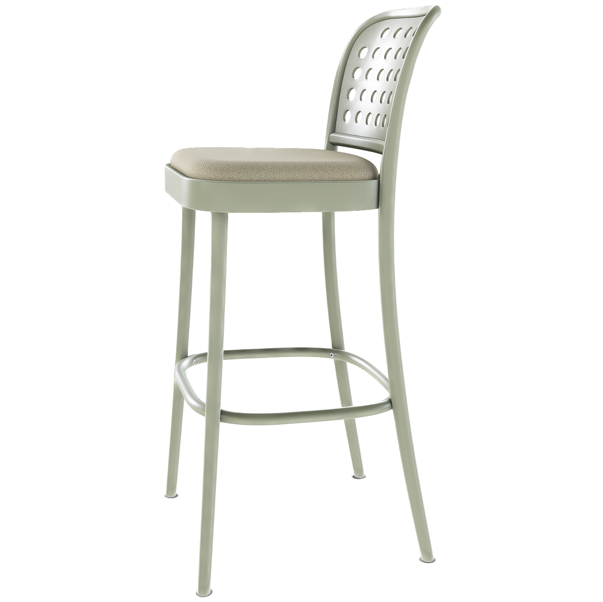 822 Upholstered Barstool with Backrest - WOO .Design