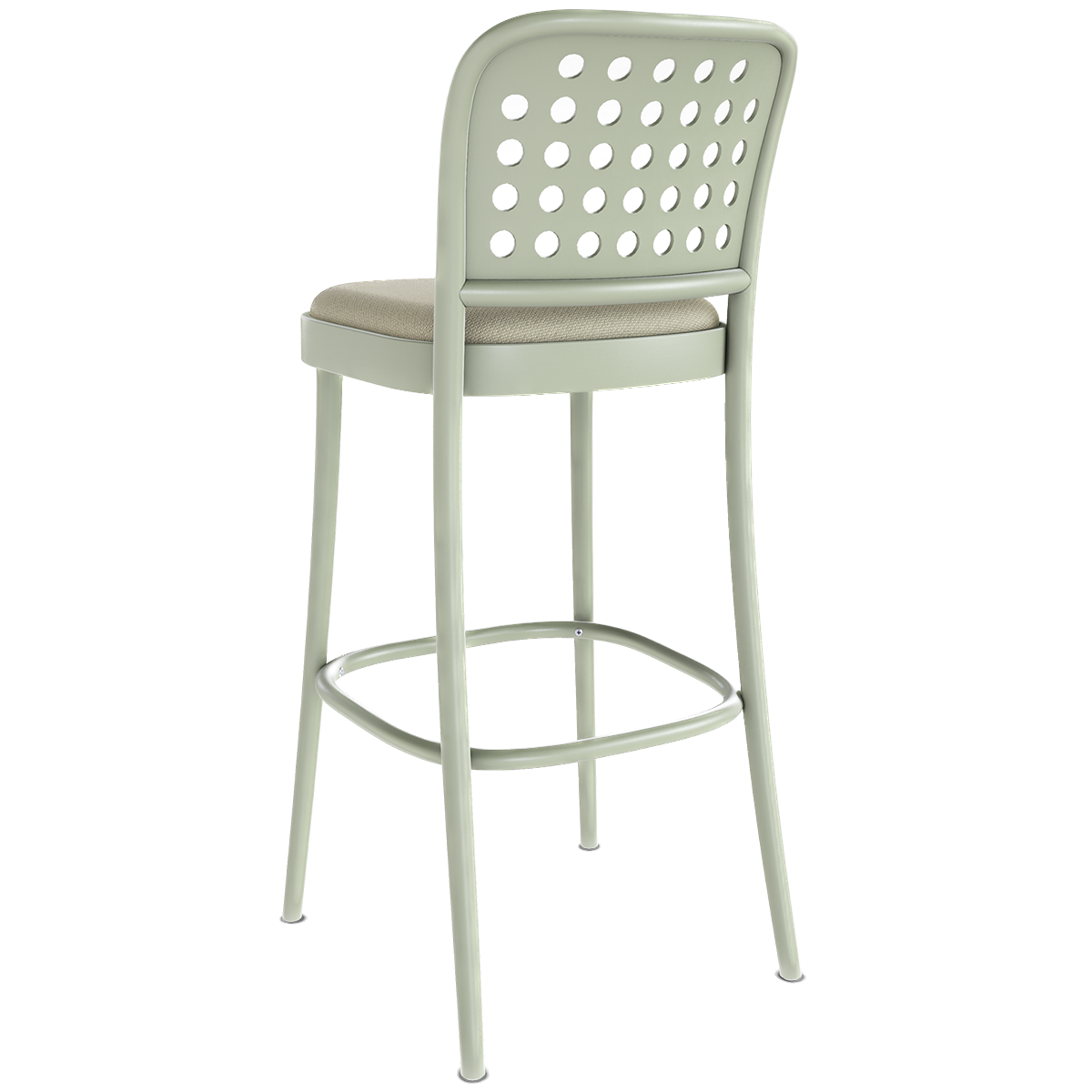 822 Upholstered Barstool with Backrest - WOO .Design