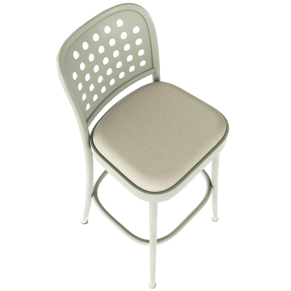 822 Upholstered Barstool with Backrest - WOO .Design