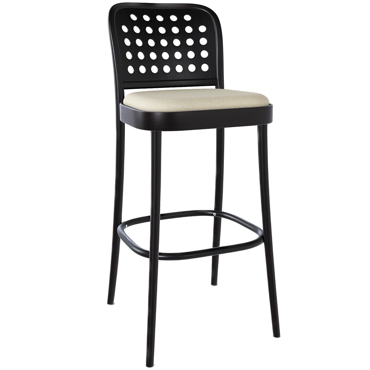 822 Upholstered Barstool with Backrest - WOO .Design