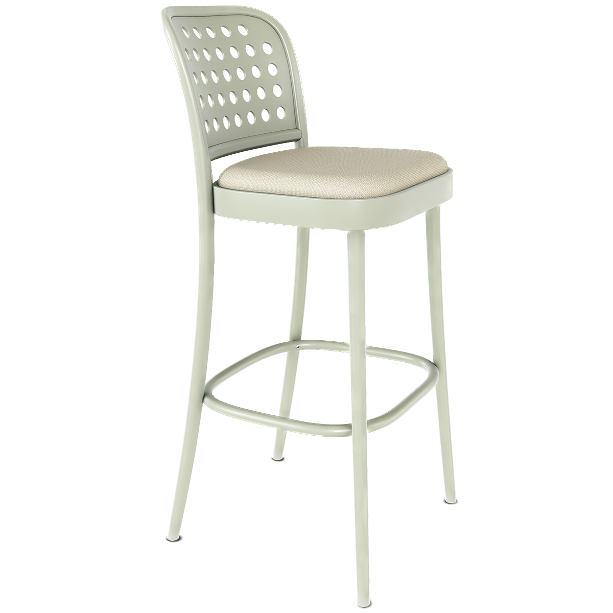 822 Upholstered Barstool with Backrest - WOO .Design