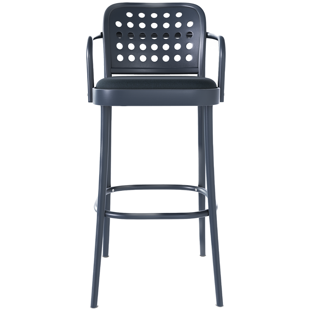 822 Upholstered Barstool with Backrest and Armrest - WOO .Design