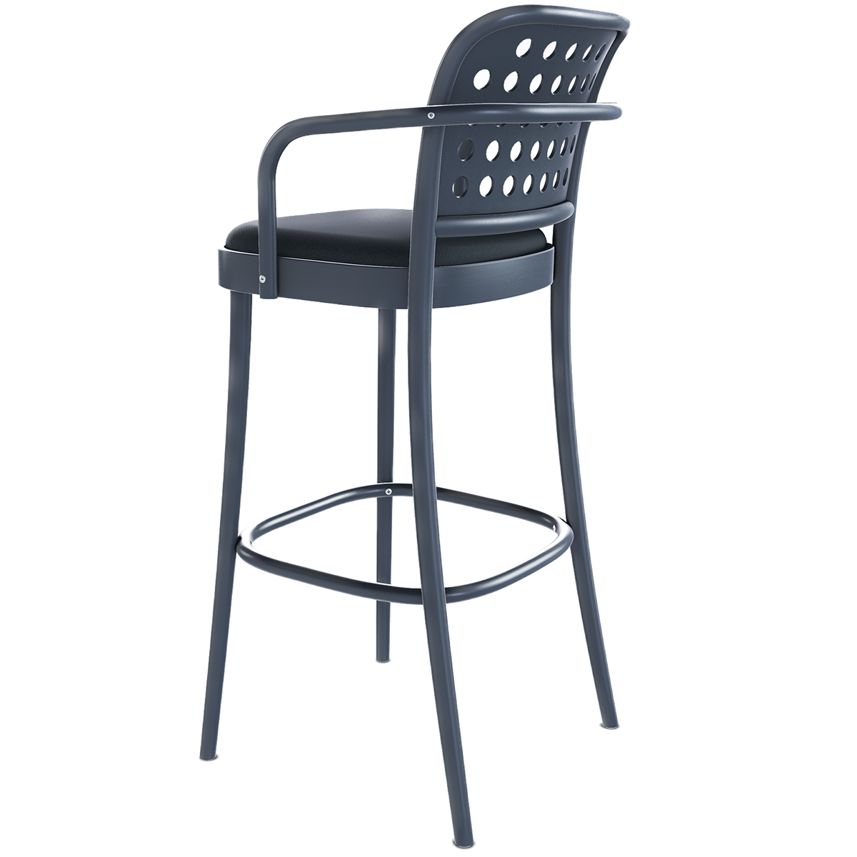 822 Upholstered Barstool with Backrest and Armrest - WOO .Design