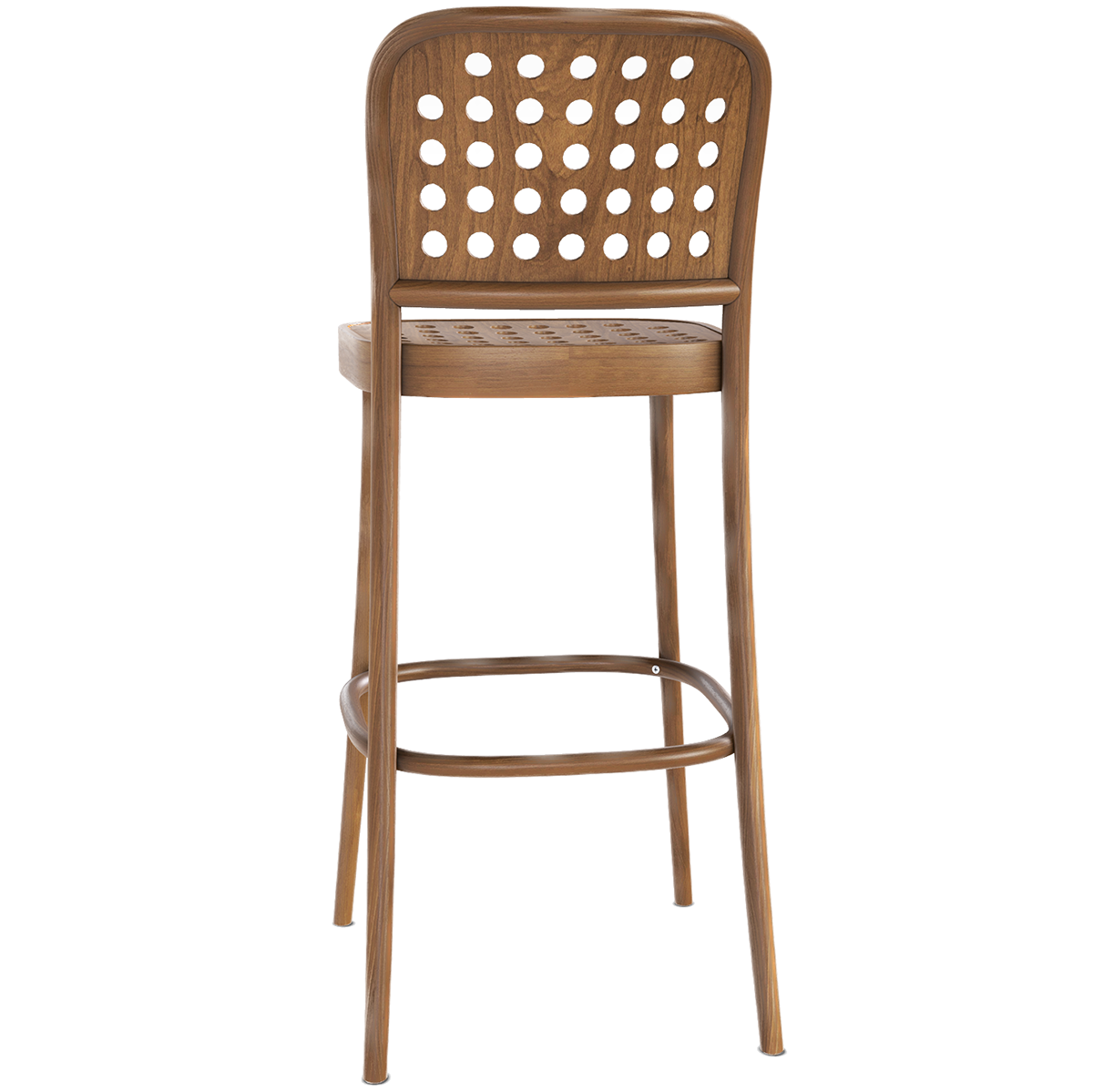 822 Wood Barstool with Backrest - WOO .Design