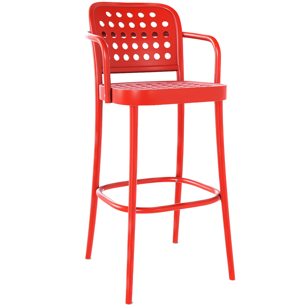 822 Wood Barstool with Backrest and Armrest - WOO .Design