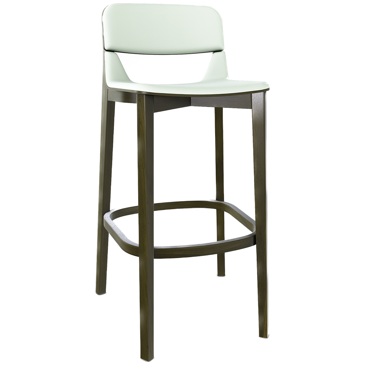 Leaf Upholstered Barstool with Backrest - WOO .Design