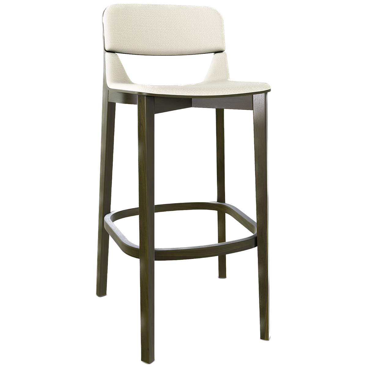 Leaf Upholstered Barstool with Backrest - WOO .Design