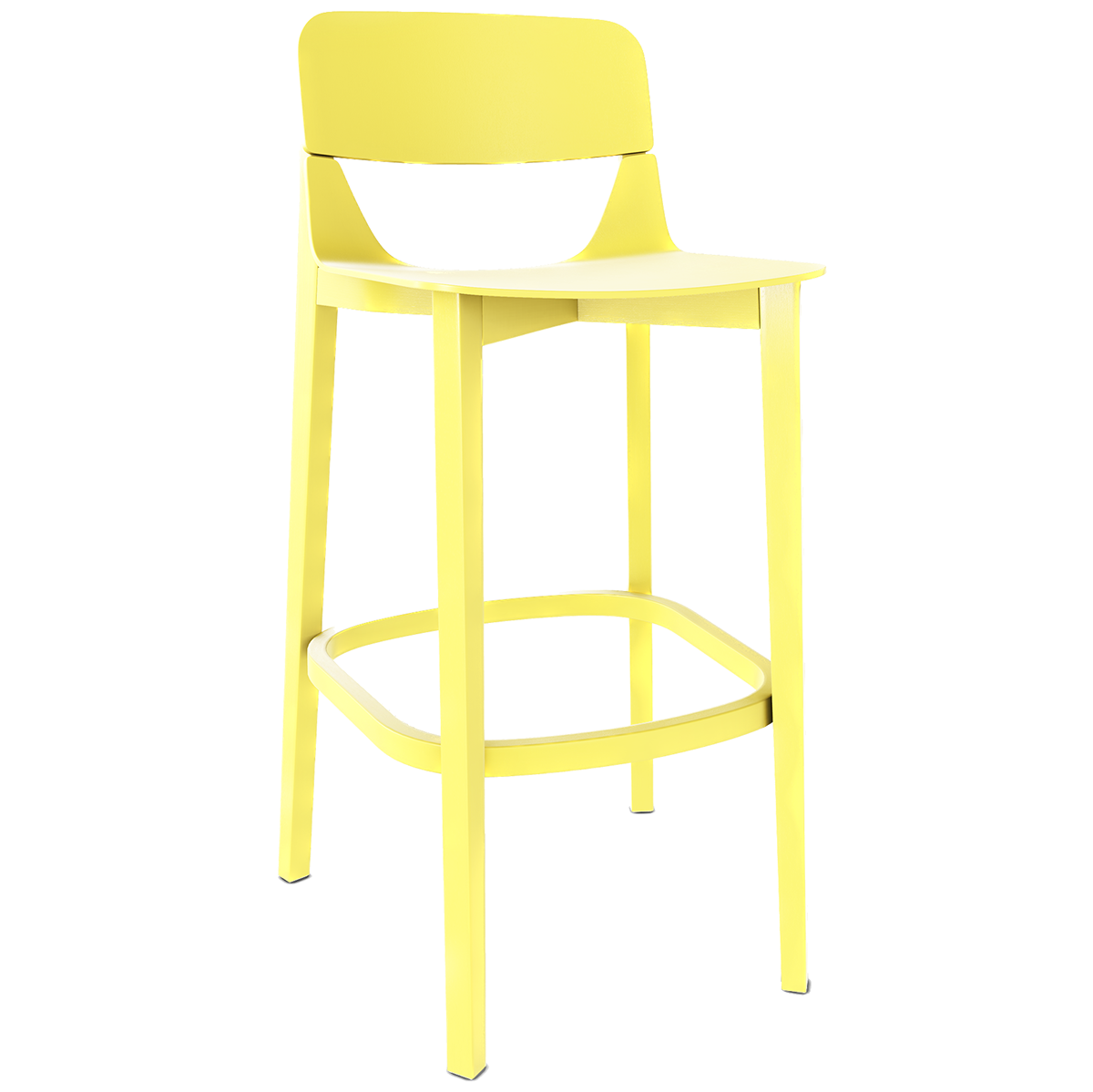 Leaf Wood Barstool with Backrest - WOO .Design