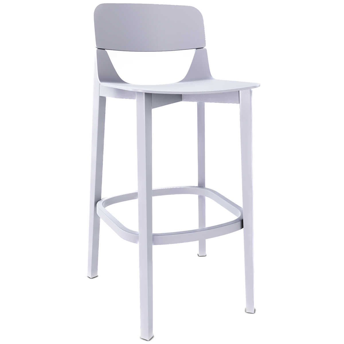 Leaf Wood Barstool with Backrest - WOO .Design