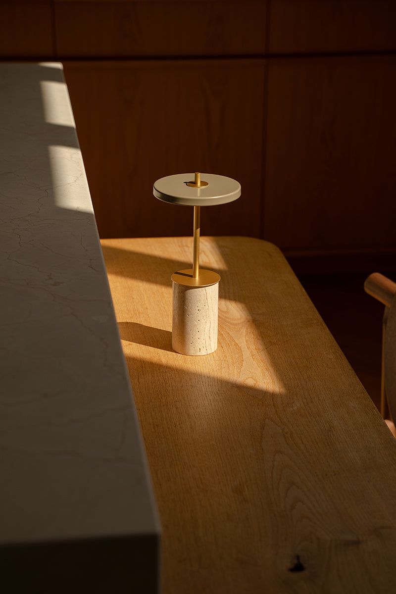 Asteria Move Travertine Mini Portable Lamp
