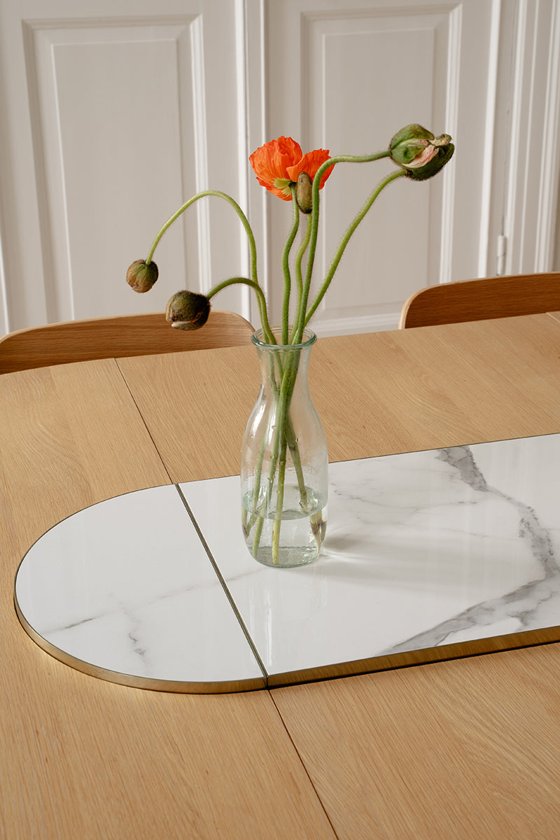 Comfort Circle Extendable Dining Table with Ceramic Top