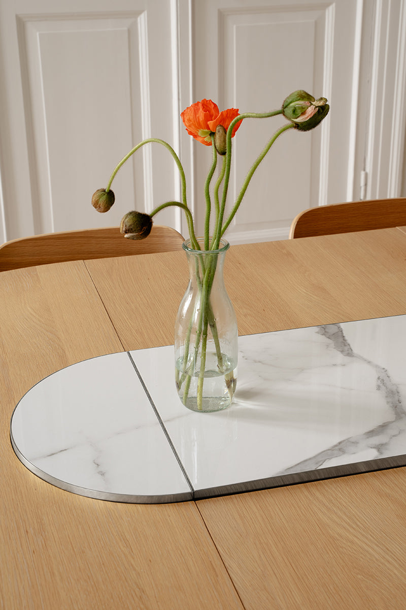 Comfort Circle Extendable Dining Table with Ceramic Top