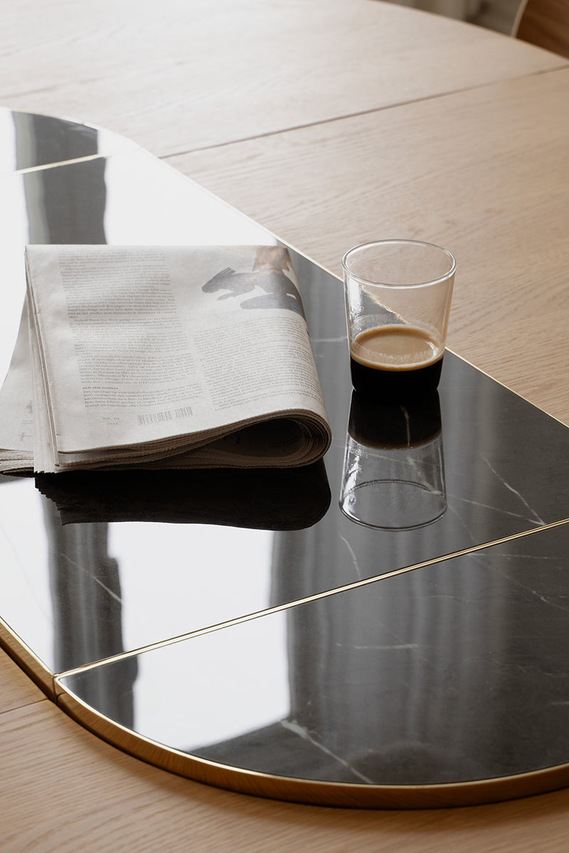 Comfort Circle Extendable Dining Table with Ceramic Top