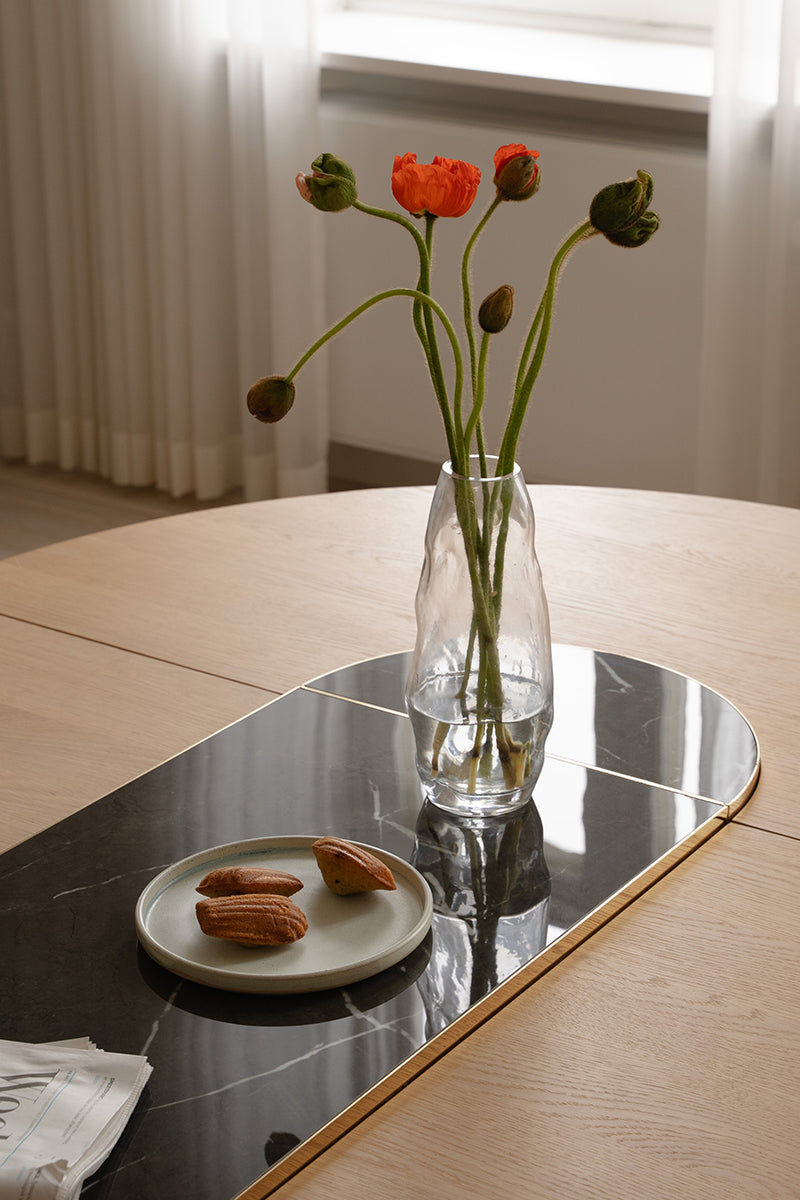 Comfort Circle Extendable Dining Table with Ceramic Top