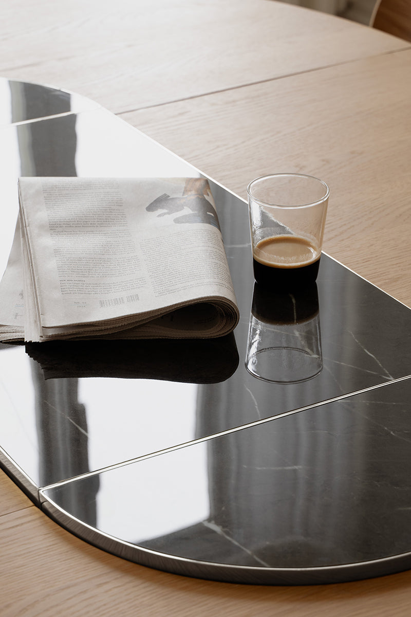 Comfort Circle Extendable Dining Table with Ceramic Top