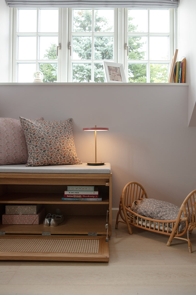 Hideaway Oak Storage Bench with Cushion