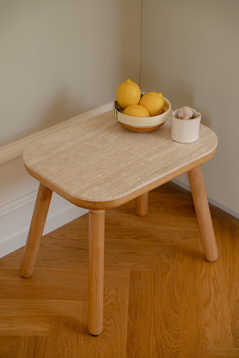 Paff Travertin Side Table