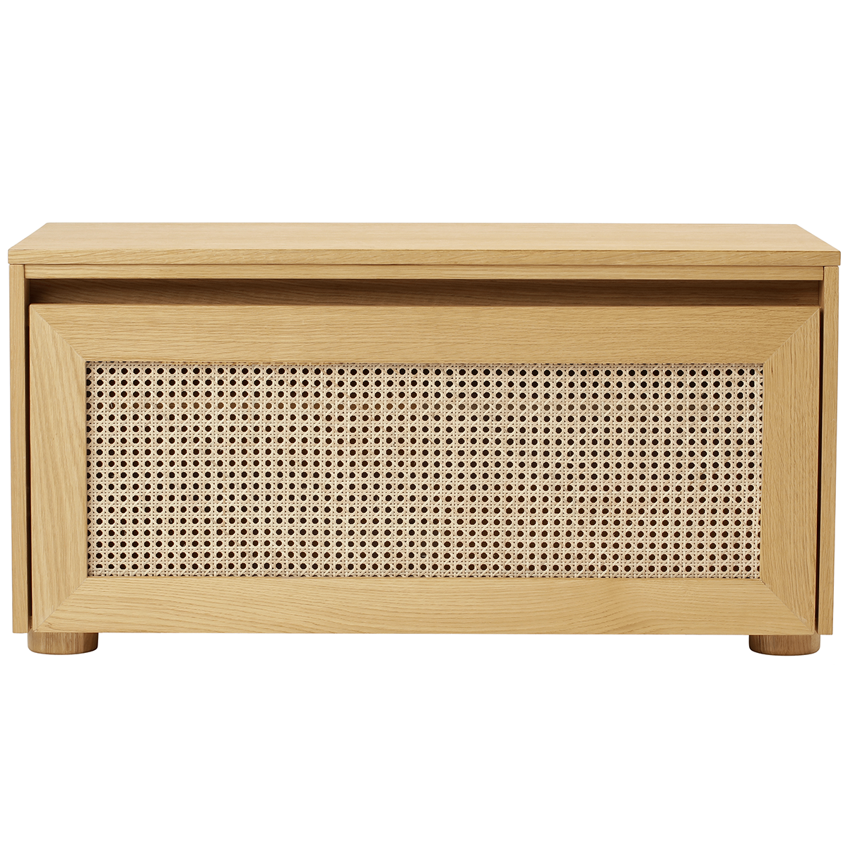Hideaway Cane Door Storage Bench