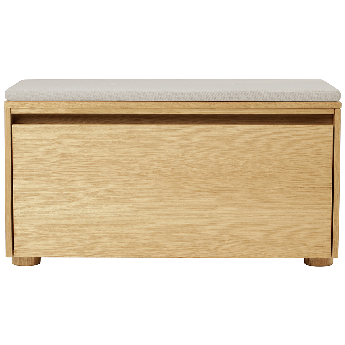 Hideaway Oak Storage Bench with Cushion