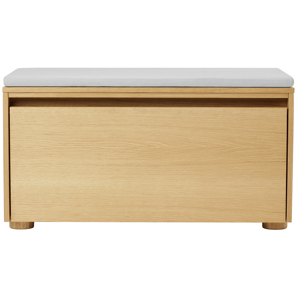 Hideaway Oak Storage Bench with Cushion