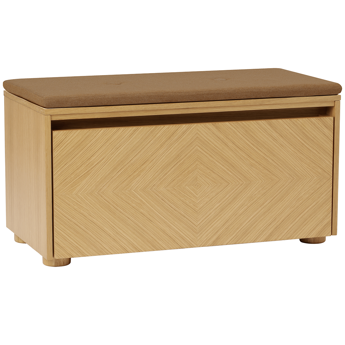 Hideaway Grid Door Storage Bench with Cushion