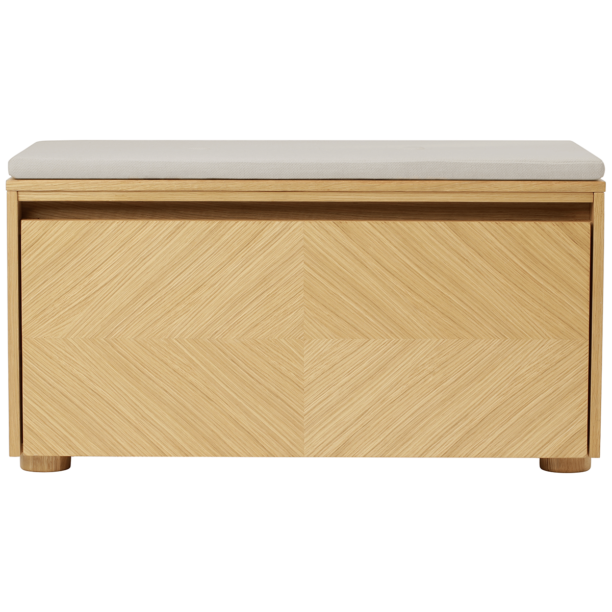 Hideaway Grid Door Storage Bench with Cushion