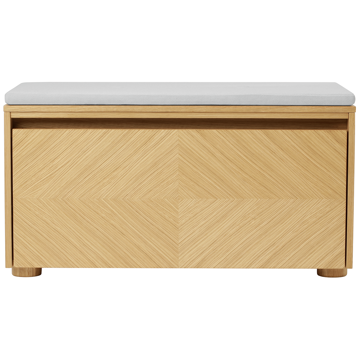 Hideaway Grid Door Storage Bench with Cushion