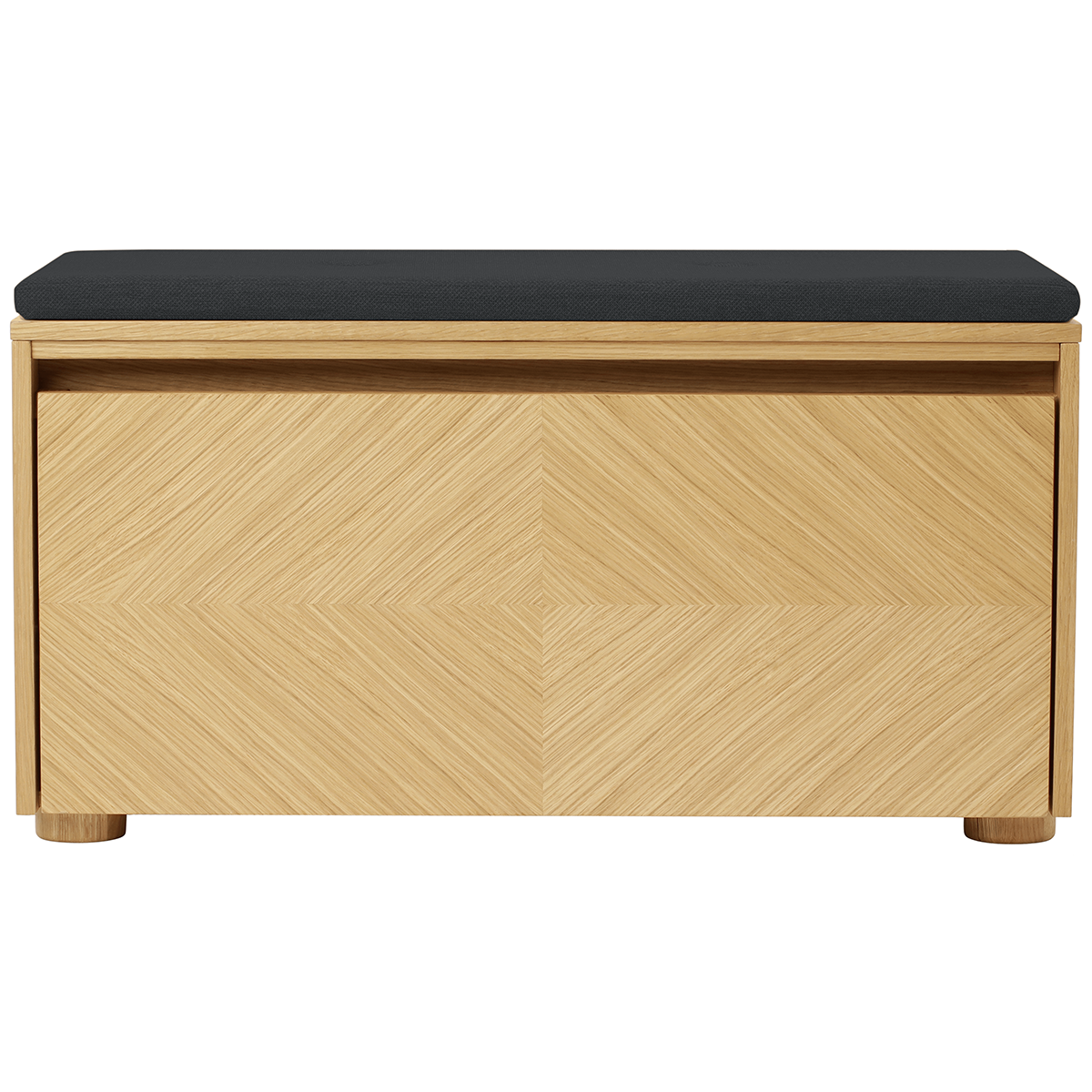 Hideaway Grid Door Storage Bench with Cushion
