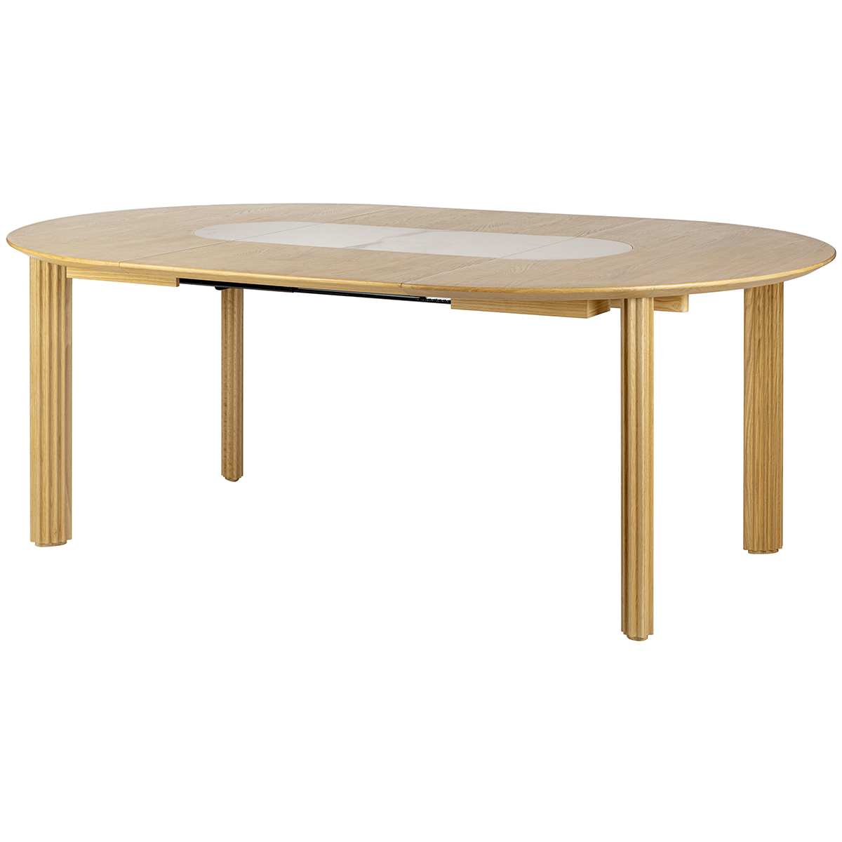 Comfort Circle Extendable Dining Table with Ceramic Top