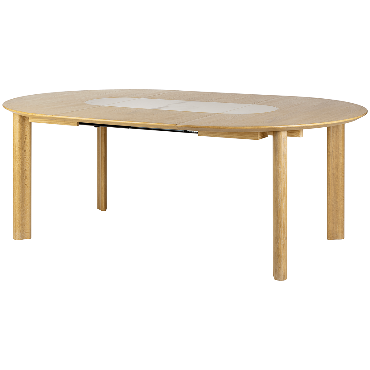 Comfort Circle Extendable Dining Table with Ceramic Top