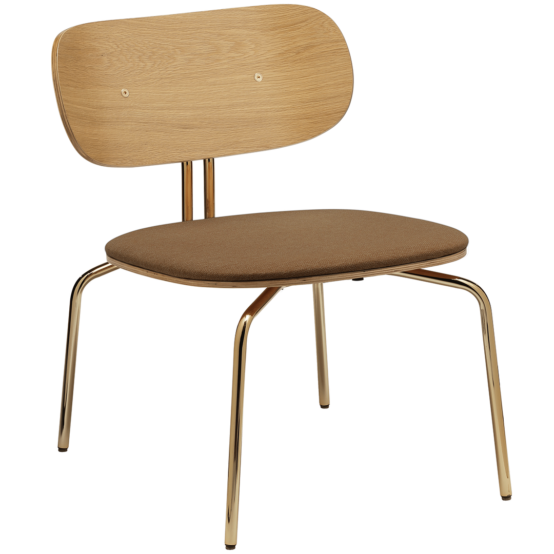 Wooden lounge chair with cushion discount