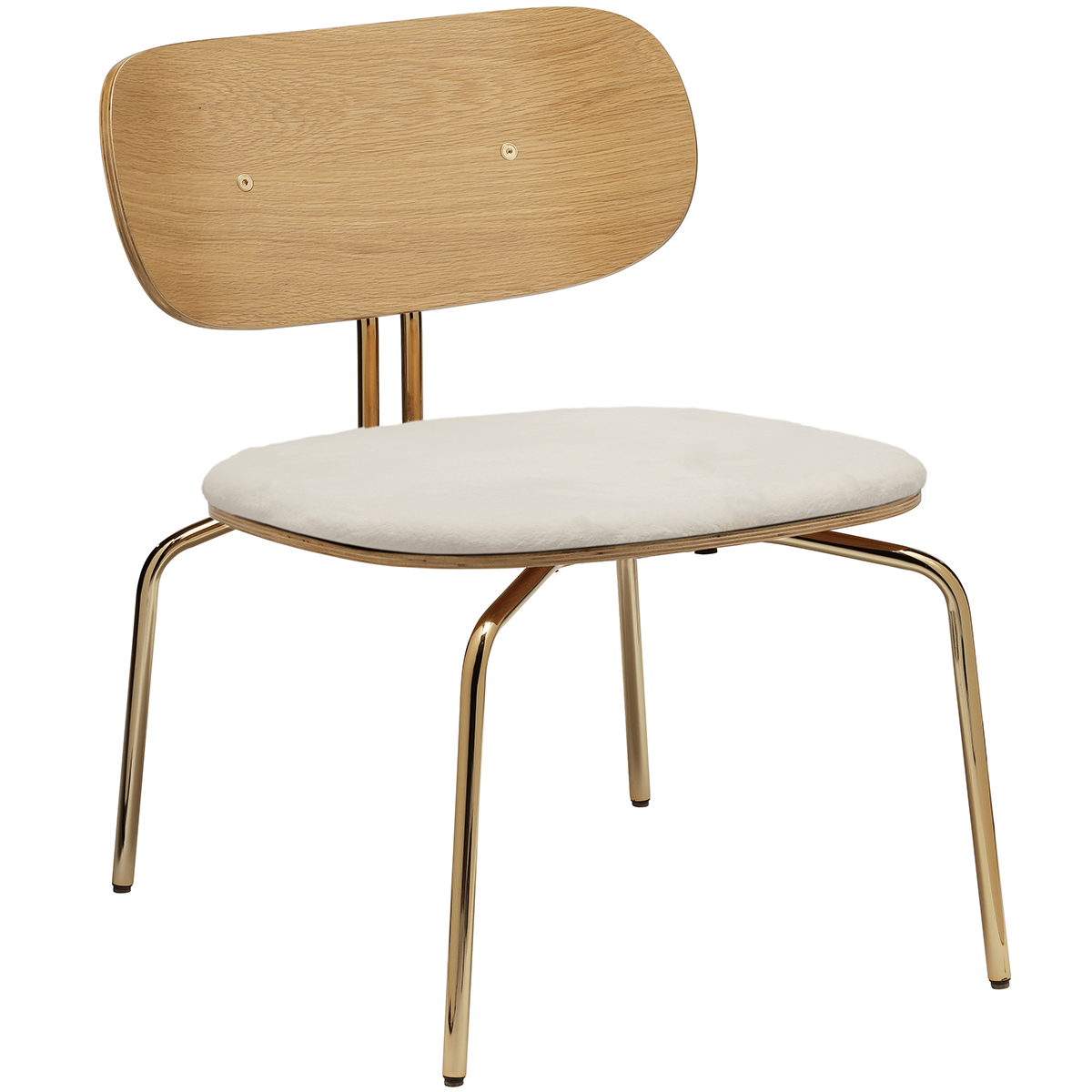 Curious Lounge Chair with Teddy Cushion