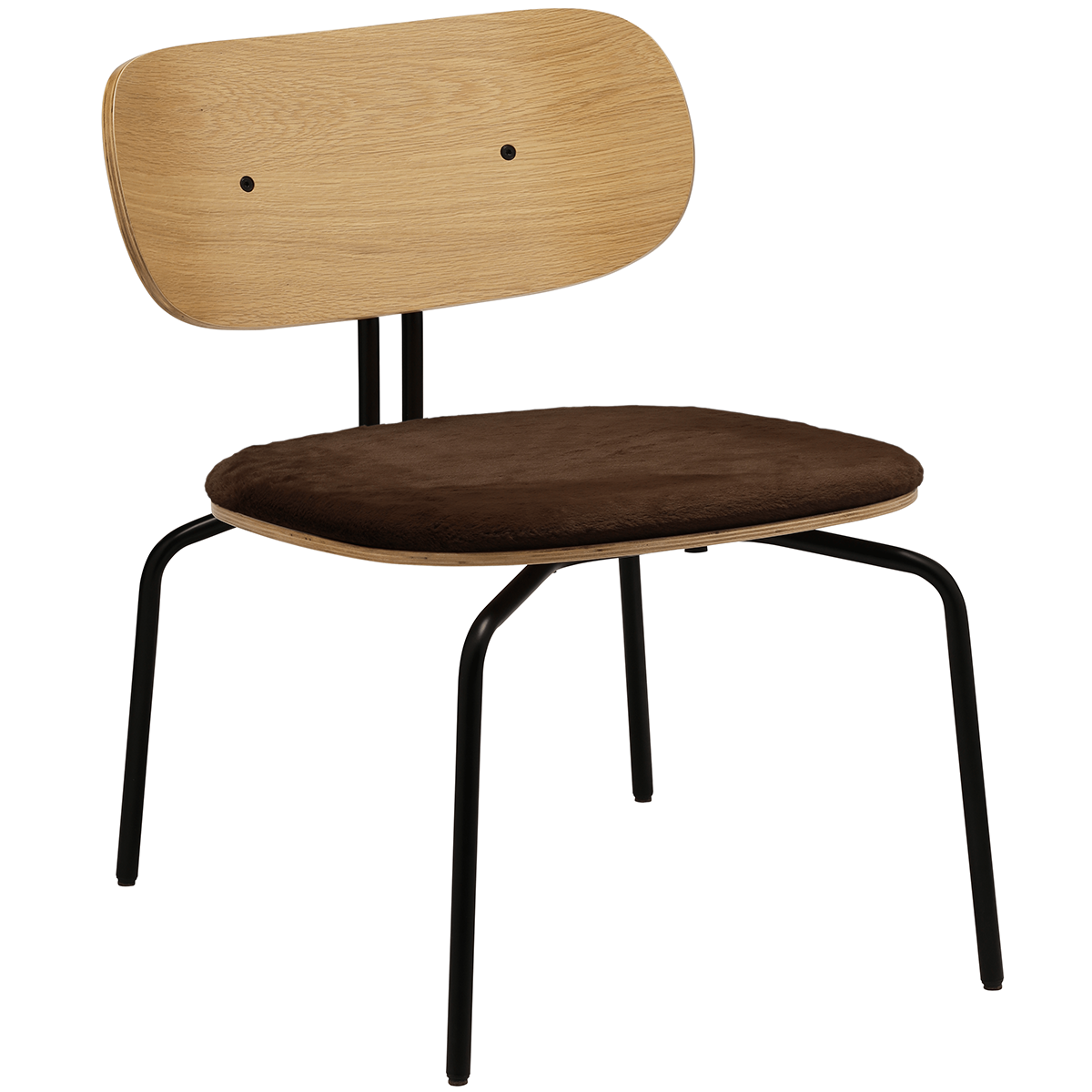 Curious Lounge Chair with Teddy Cushion