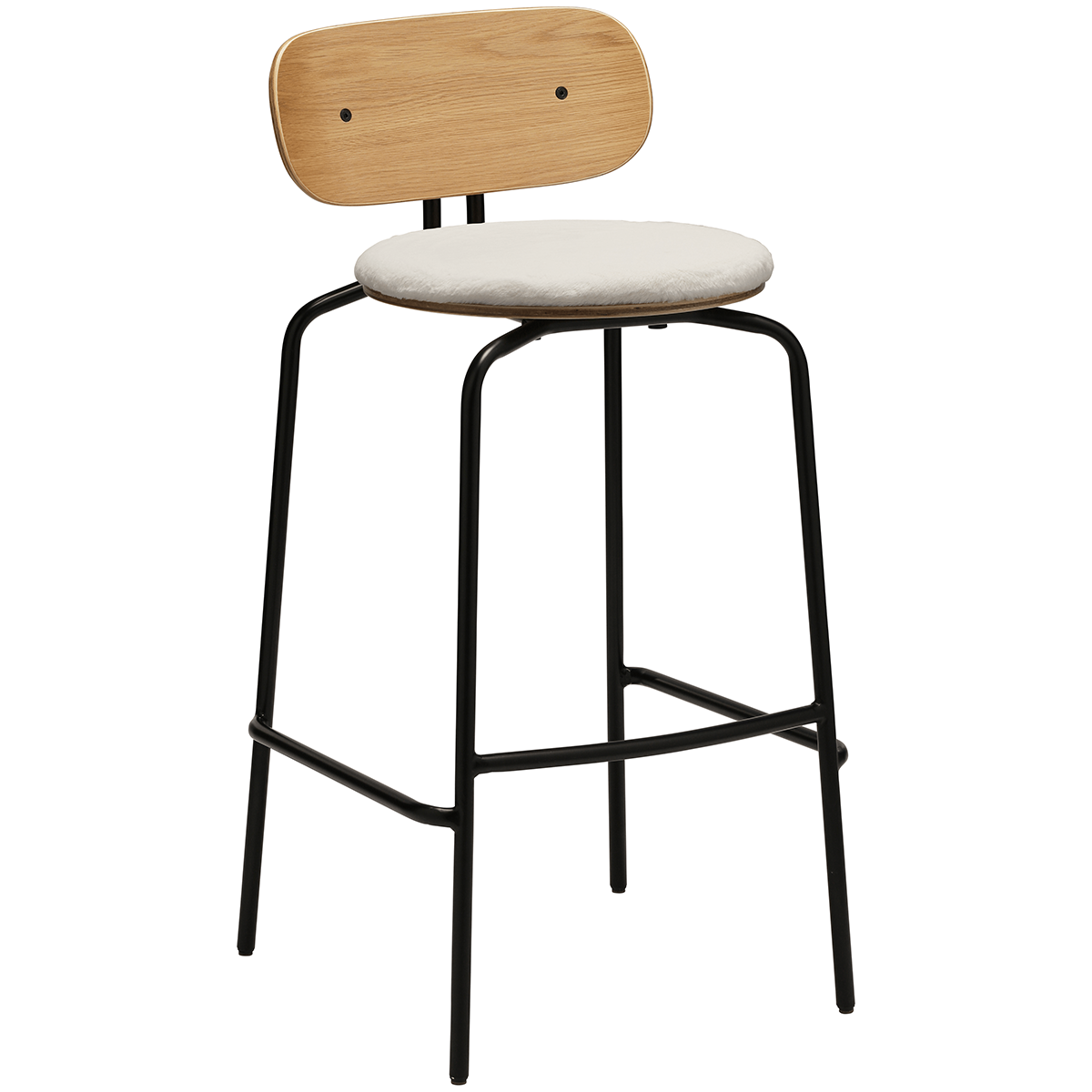 Curious Bar Stool with Teddy Cushion