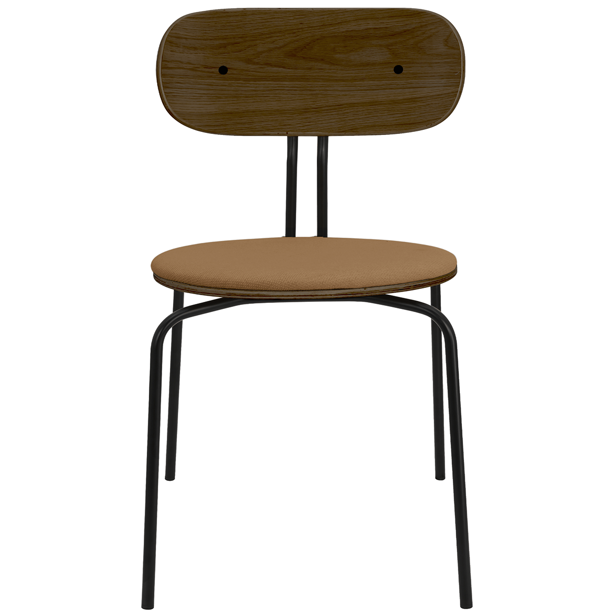 Curious Smoked Oak Wood Chair with Cushion