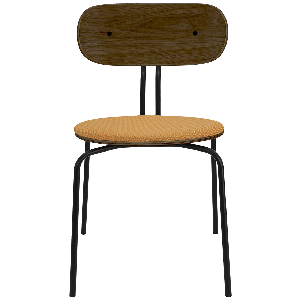 Curious Smoked Oak Wood Chair with Cushion