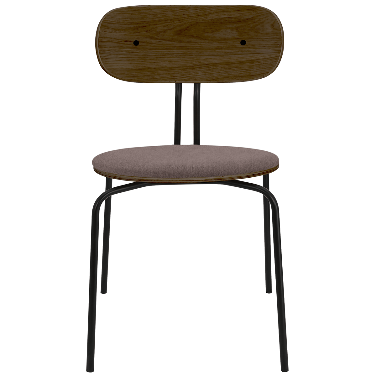Curious Smoked Oak Wood Chair with Cushion