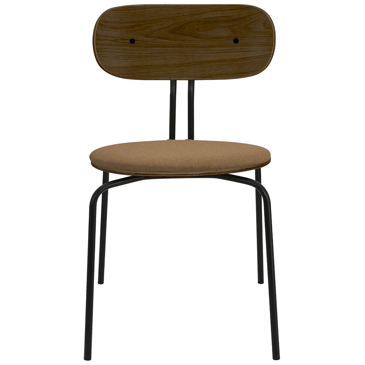 Curious Smoked Oak Wood Chair with Cushion