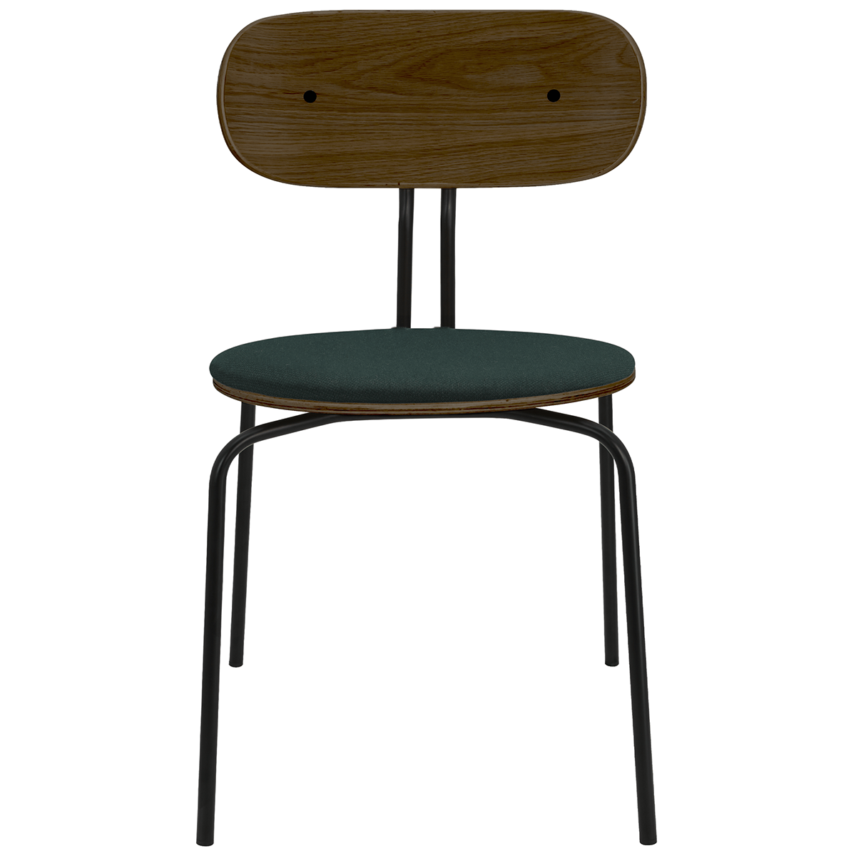 Curious Smoked Oak Wood Chair with Cushion