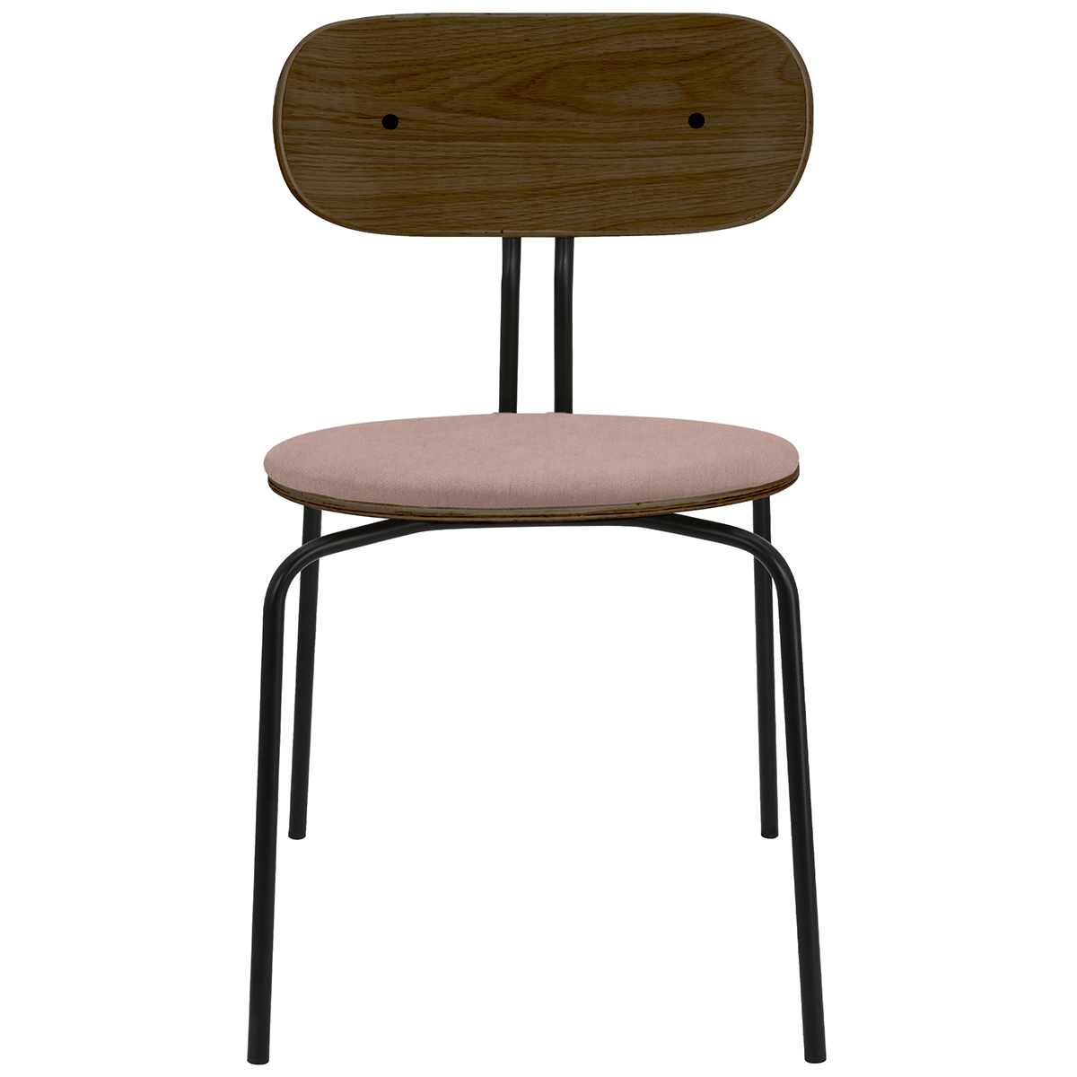 Curious Smoked Oak Wood Chair with Cushion