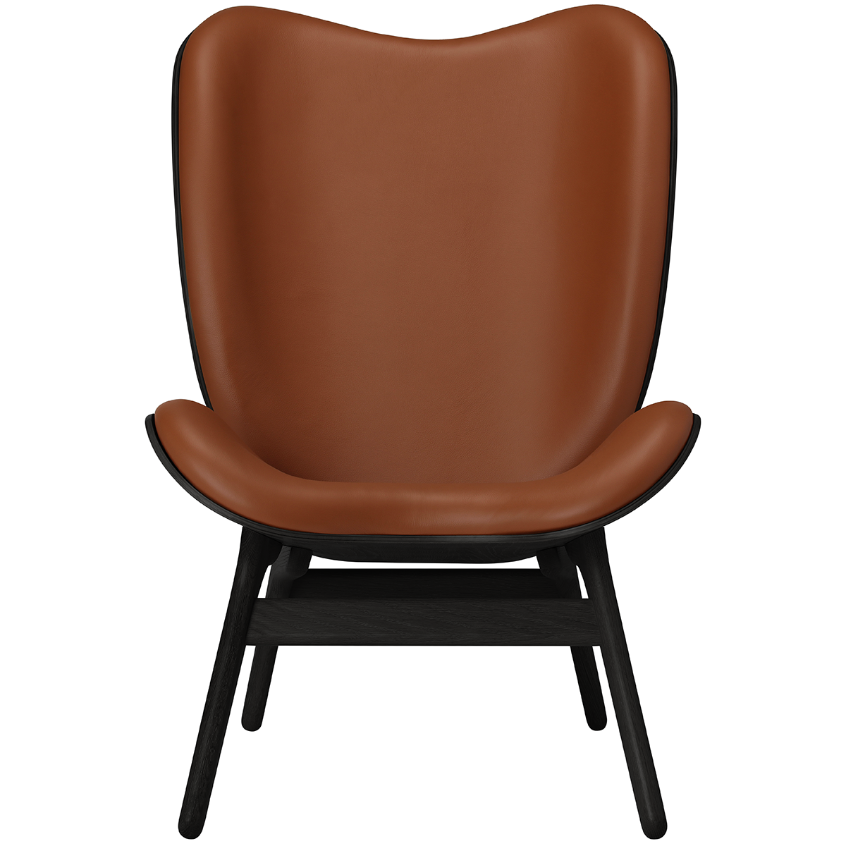 A Conversation Piece Leather Tall Lounge Chair