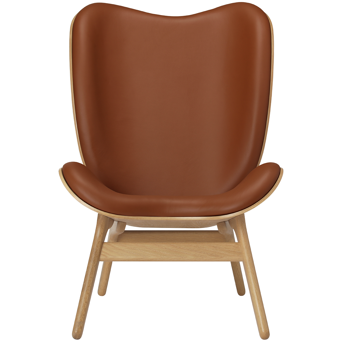 A Conversation Piece Leather Tall Lounge Chair