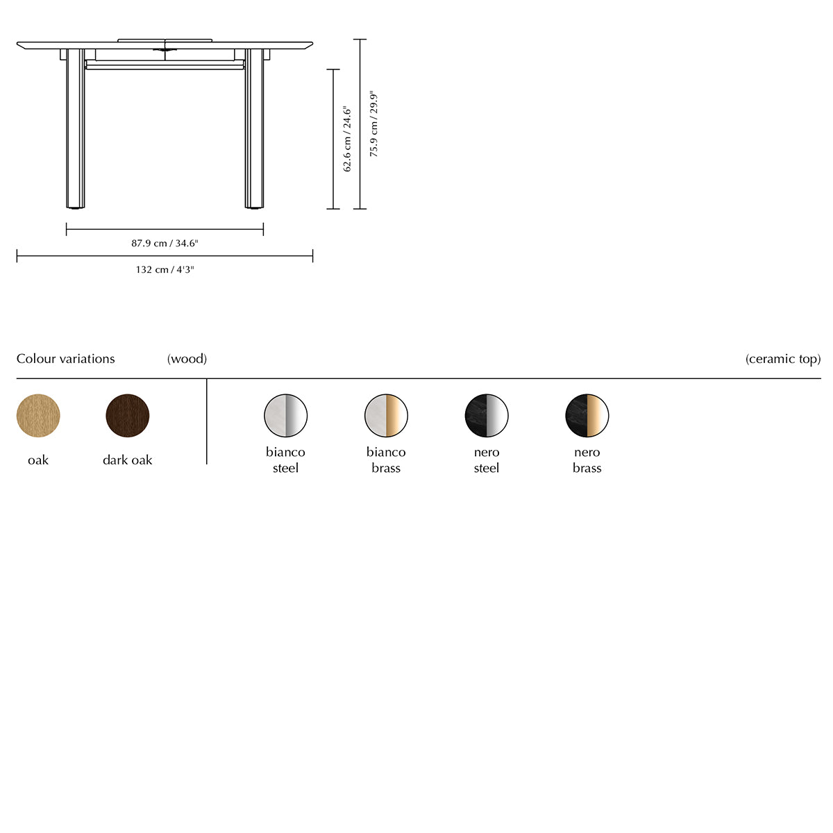 Comfort Circle Extendable Dining Table with Ceramic Top