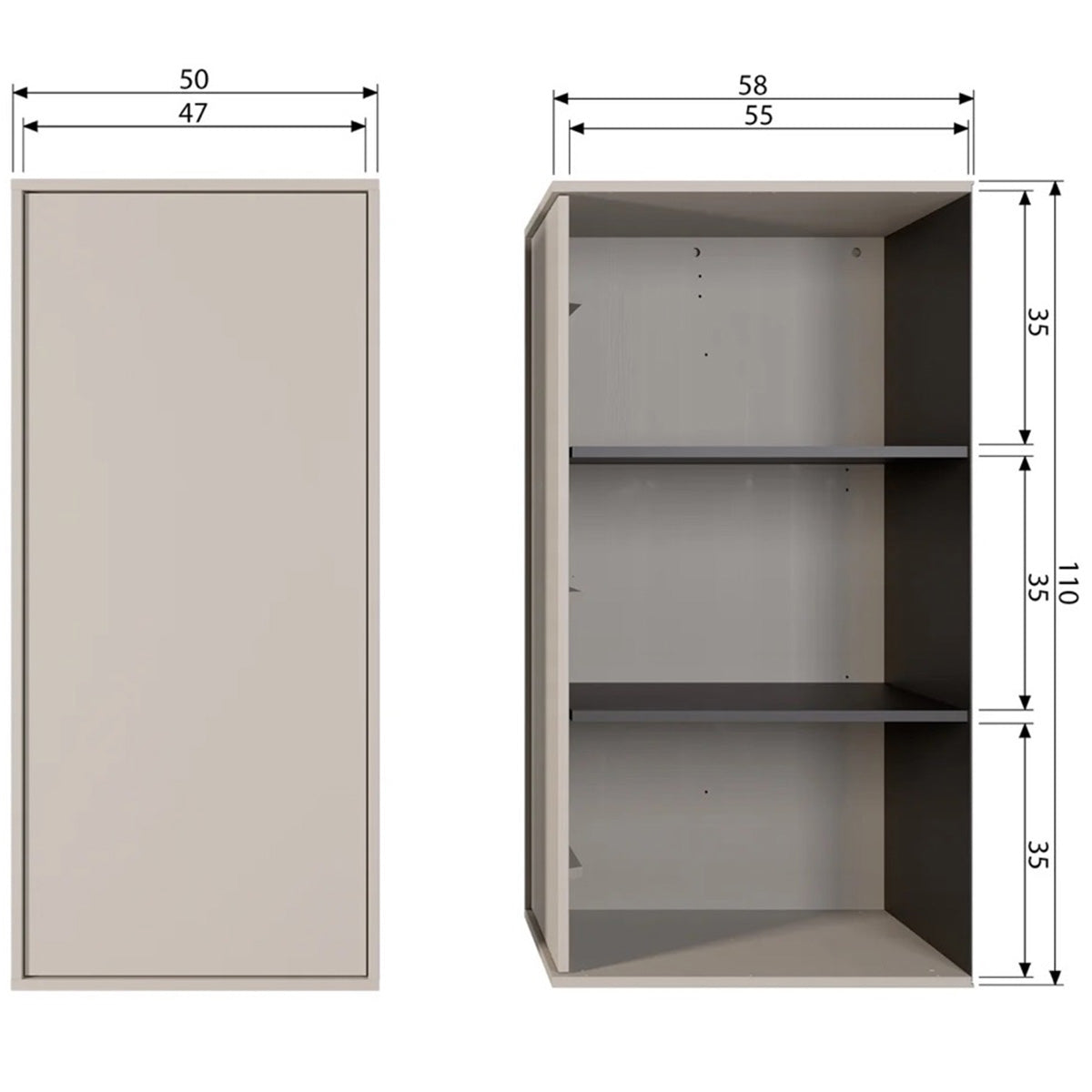 Daily Single Closet 110x50 cm