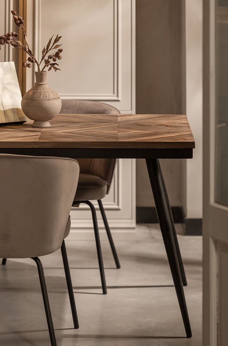 Admit Khaki Velvet Dining Chair